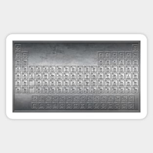 Steel Stamped Periodic Table Sticker